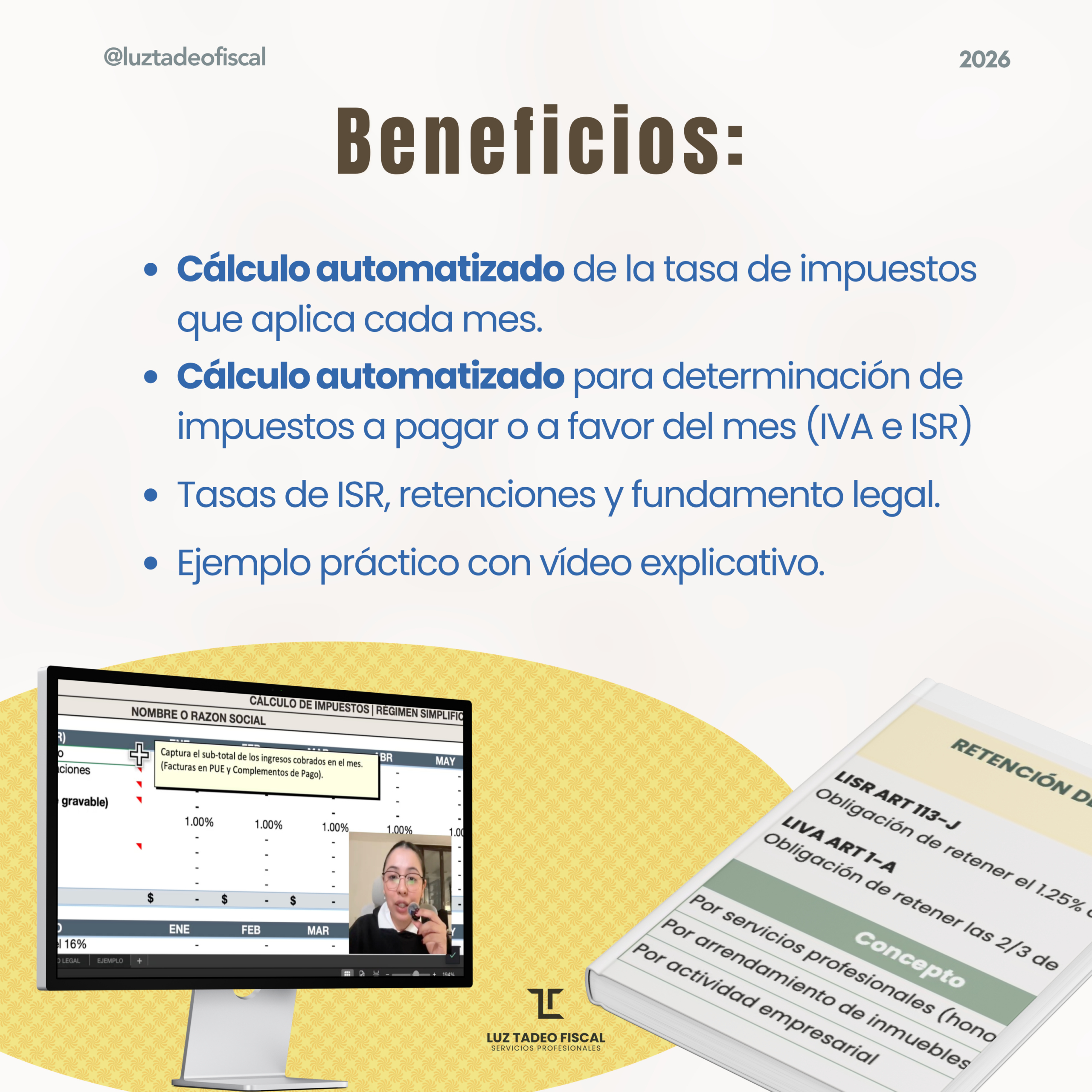 Papel de trabajo de Impuestos RESICO PF 2026 - Imagen 2